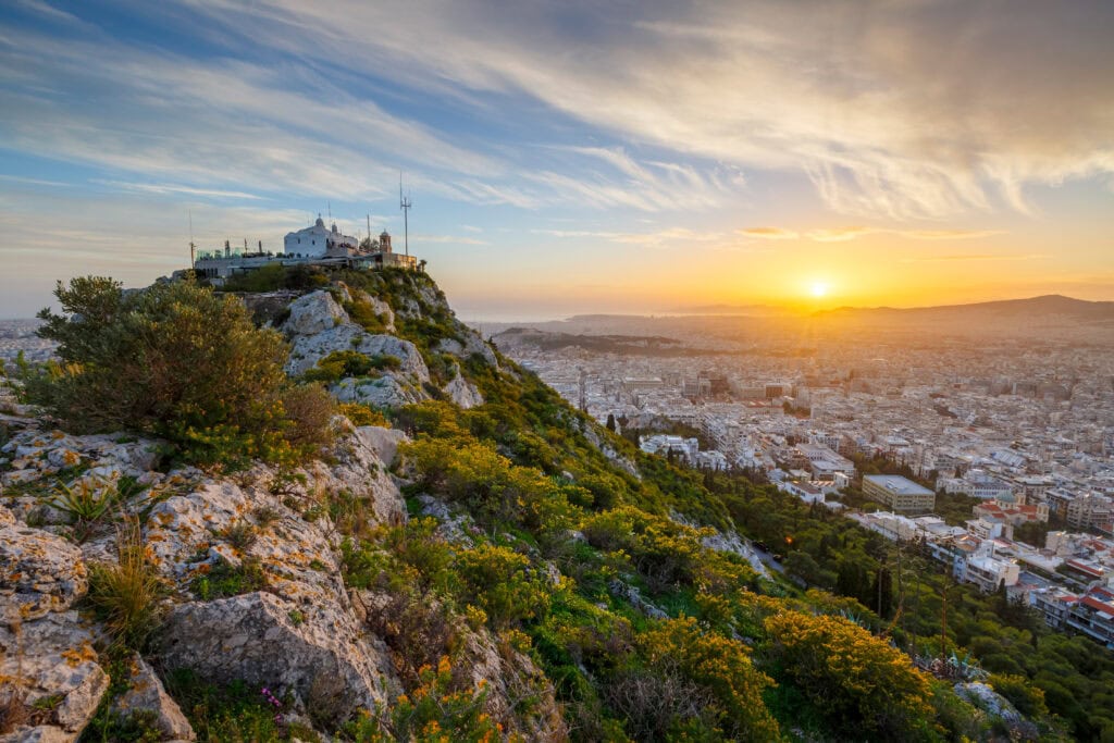 Lycabettus hill in Athens.